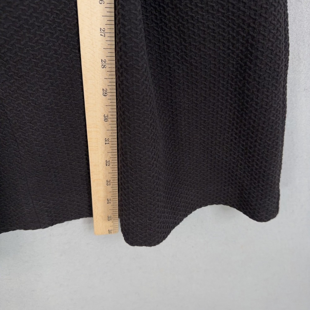 Ganni Dress Womens Medium Black Textured Fit Flare Sleeveless Scoop Neck Mini - Picture 11 of 12